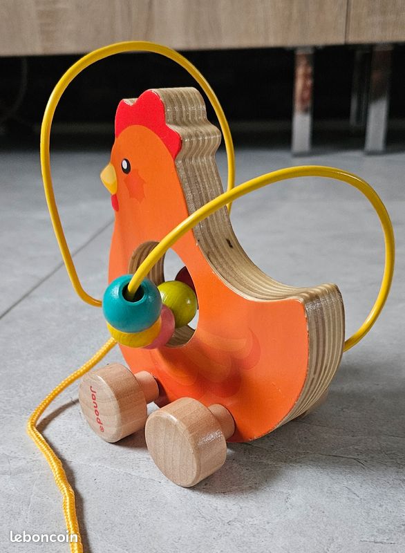 Poule à tirer Janod bois (image 2)