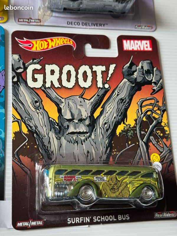 Voiture Miniature Hot Wheels 1/64 Marvel 2015 - Série Real Riders - Modèle Delivery - Occasion Collector