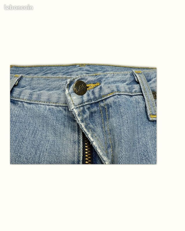 Jeans Homme Lee W36 L32 Bleu clair Coton Traces d'usure visibles Regular Normal (image 4)