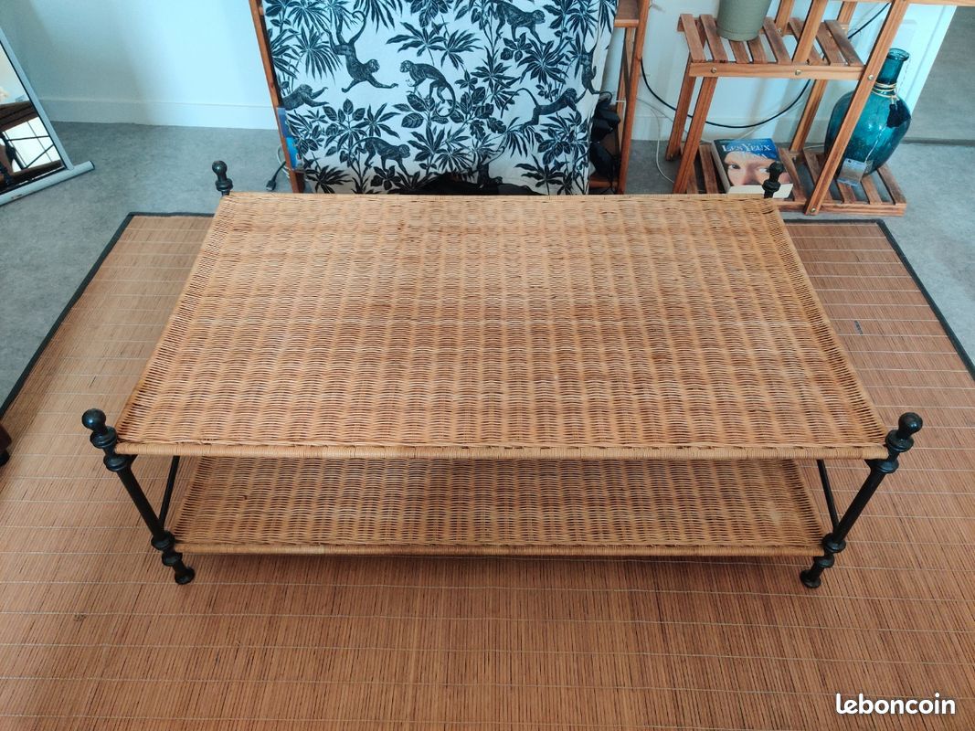 Table basse en osier (image 6)