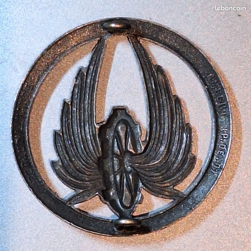 ANCIEN PINS EMAIL CAVALERIE LEGION ETRANGERE 1° REC J. BALME SAUMUR