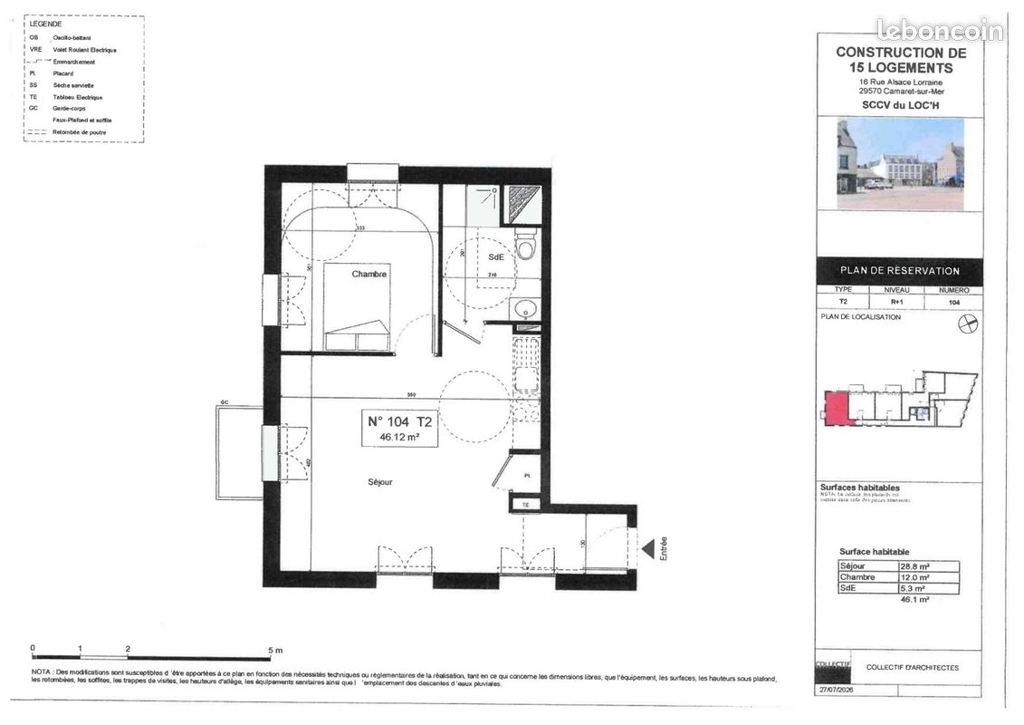 Appartement 1 pièce 46 m² · à Camaret-sur-Mer · 46 m² · 210 912 €