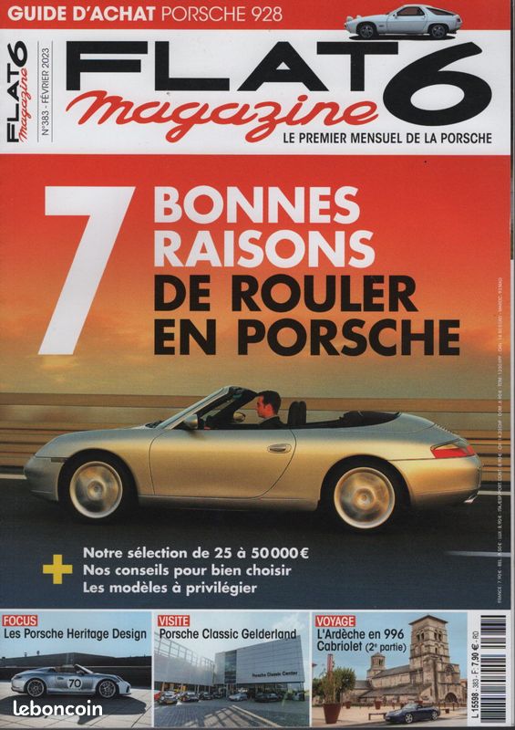 Flat 6 383 2023 porsche 928 911 s 2.4 coupe 1972 911 r tribute 1968 996 c2 cabri (image 1)