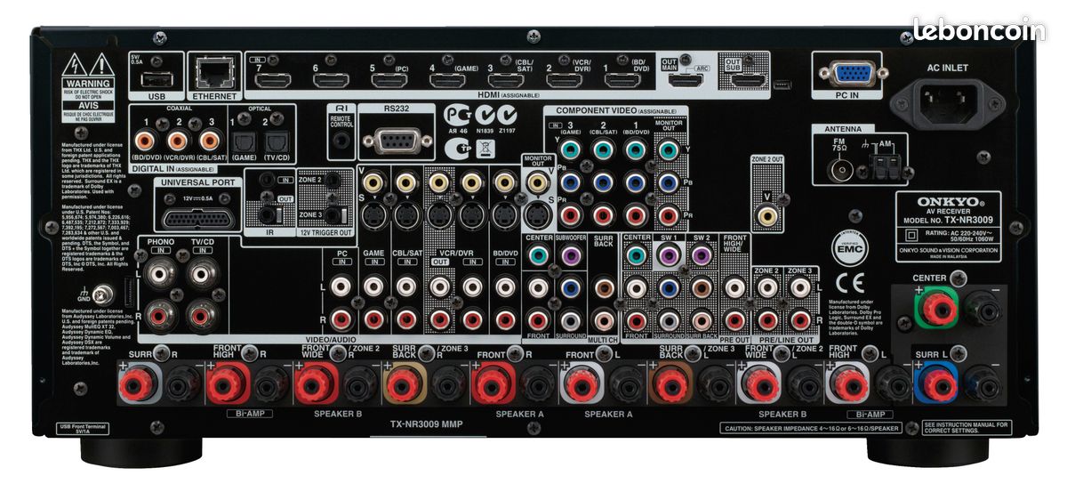 Onkyo TX NR3009 (Noir) Ampli Audio Vidéo 9.2 THX Utra 2+ (image 3)