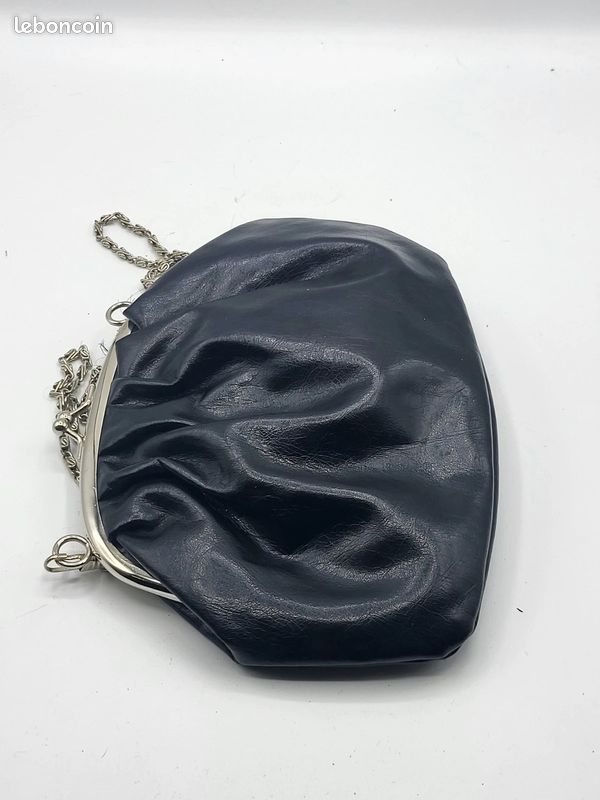 Sac à Main Femme + 2 pochette (strasse) noir