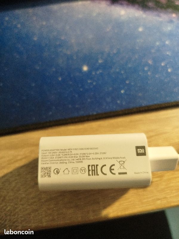 Bloc Charge Rapide Xiaomi 33W (image 1)