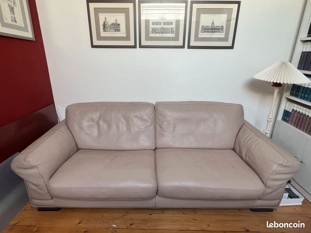 Canape en cuir Roche Bobois (image 1)