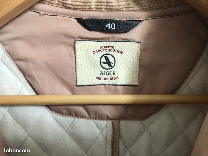 Veste matelassée rose pale, Aigle, femme (image 6)