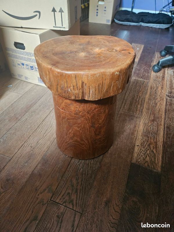 Table de chevet- tabouret teck TBE (image 3)