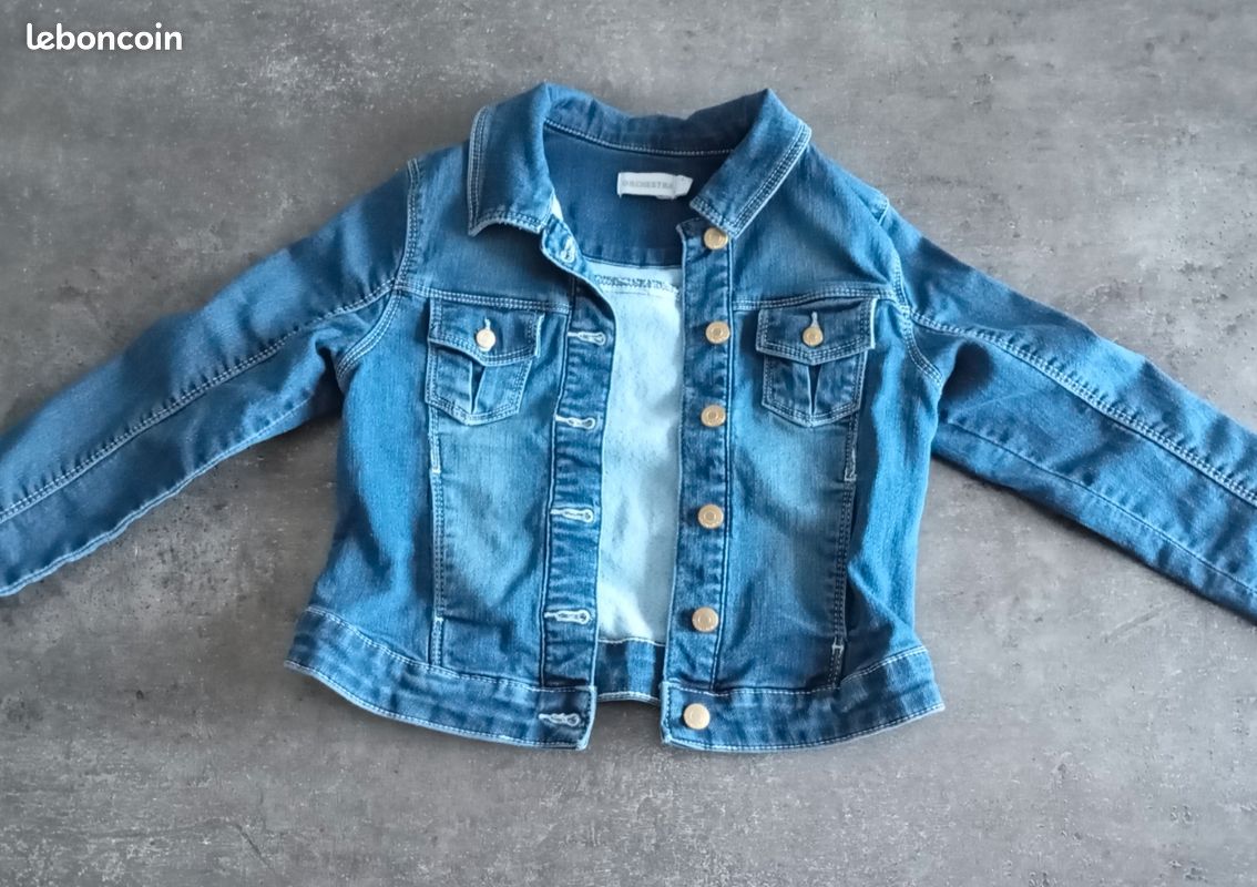 Blouson en jean fille (image 1)