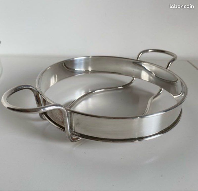 7~ Cocotte/Plat en Verre/Métal argenté SCHOTT (image 2)