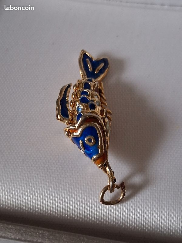 Pendentif renard en pierre précieuse sculptée OOAK Secours Creek Jaspe