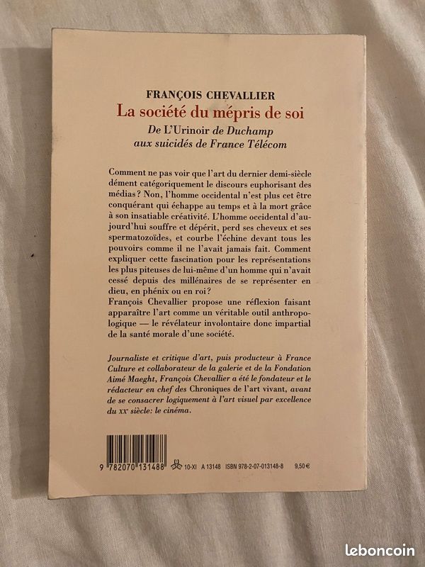 Livre la société du mépris de soi François Chevalier (image 3)