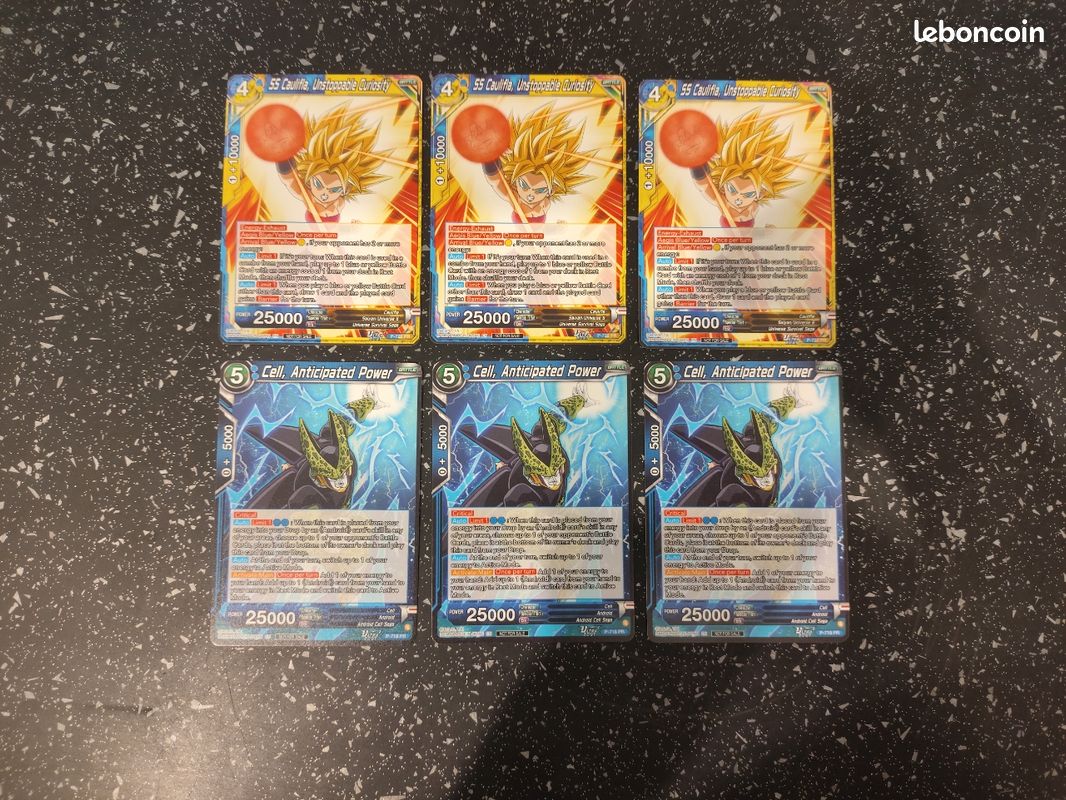 Lot cartes Dragon Ball Cell et Caulifla regio (scr/spr/slr/sr) - Collection Lot cartes Dragon Ball Cell et Caulifla regio (scr/spr/slr/sr) - Collection