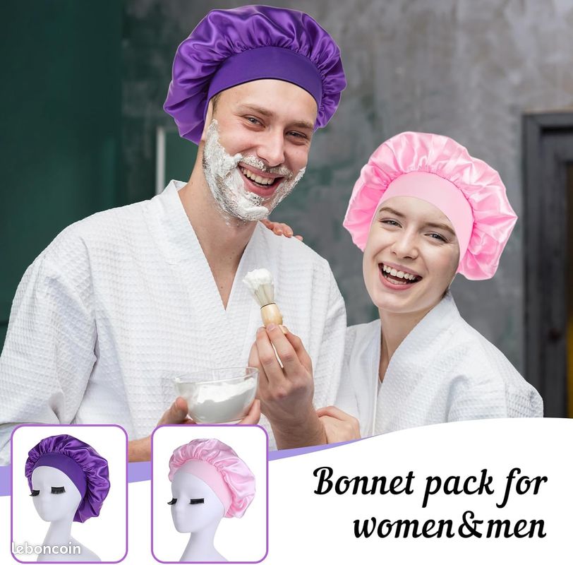 Bigoudis Cheveux Bonnets De Nuit En Satin Pour Cheveux Afro Ou
