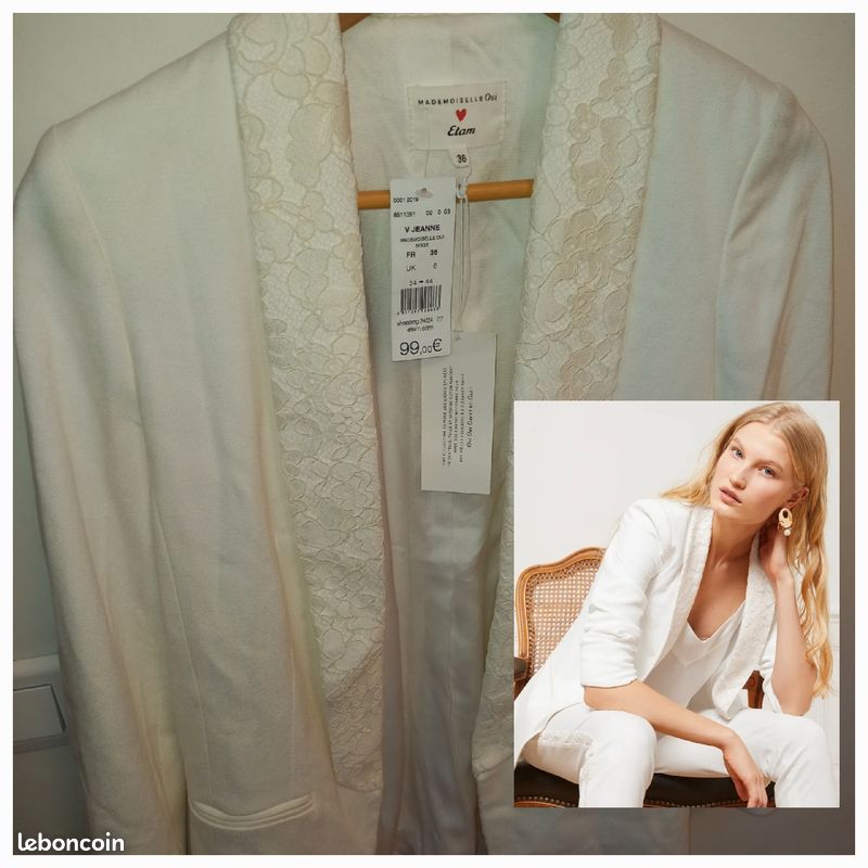 đprix d'origine :99 euros. Blazer etam tulle et dentelle. Neuf jamais portĂ© (image 1)