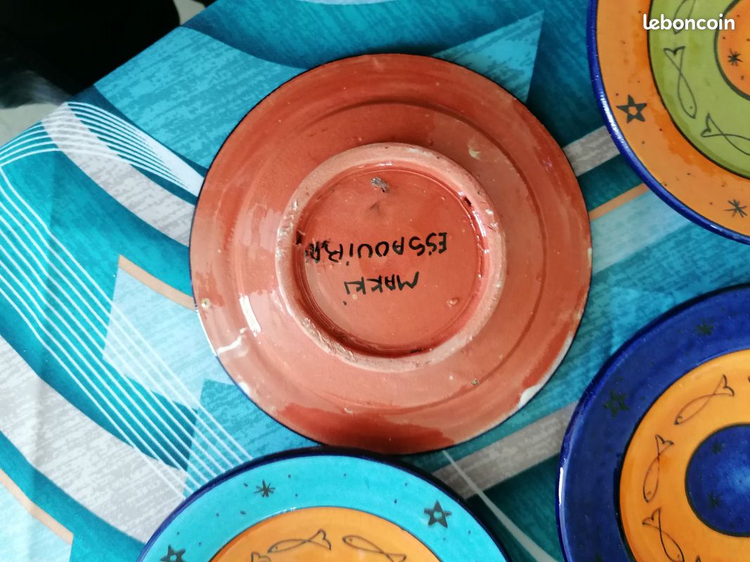 Une assiette déco au choix Maroc Essaouira lourde 300g diam 18cm à EMPORTER NANTES SUD (image 3)
