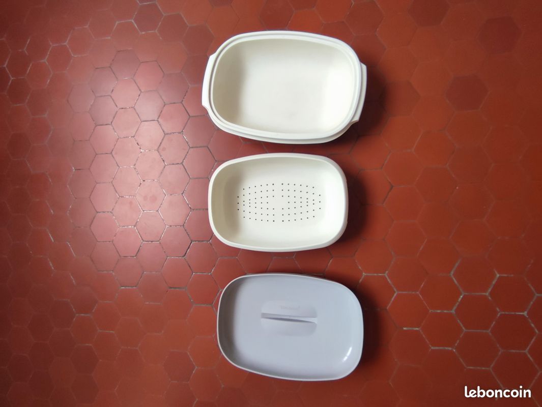 Cuiseur vapeur Tupperware. Micro-ondes. Vintage. Bon état (image 8)