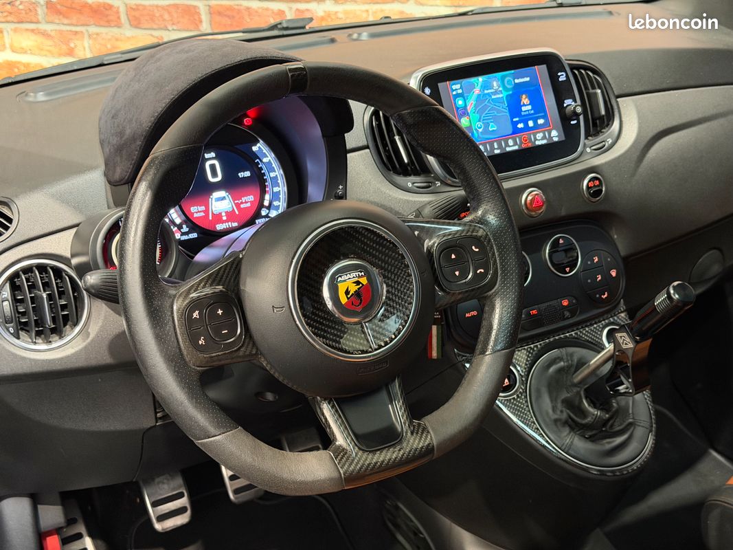 Fiat abarth 1.4 180 595 competizione 70th anniversaire suivi complet - sieges carbone - carplay - toit ouvrant (image 8)