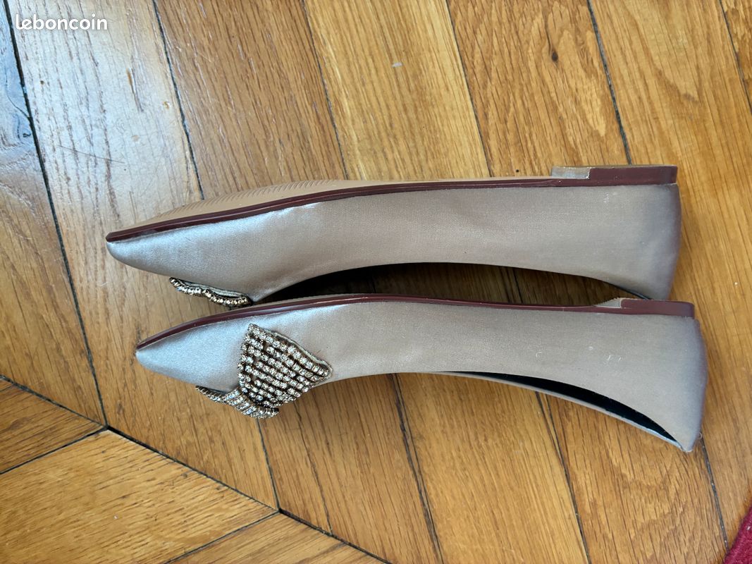 Ballerines neuves tissus et brillants (image 2)