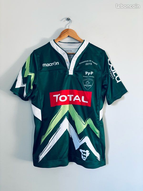Maillot Rugby Vintage - Section Paloise (Pau) - Vert, Taille XL - EPSPORT