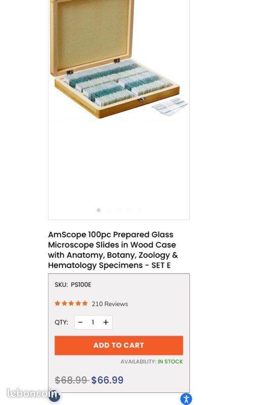 Lot de 100 lames préparées Amscope (image 7)