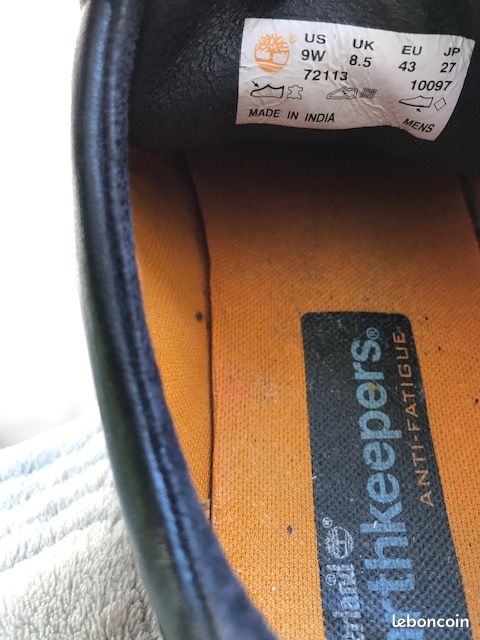 Chaussures basses Timberland Noir cuir Homme Taille 43 (image 3)