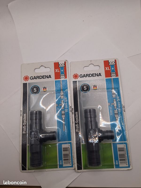 Dérivation En T Gardena Grand Débit - Adaptateur Système Grand Débit Vers Système Original - Pour Débit D'eau élevé