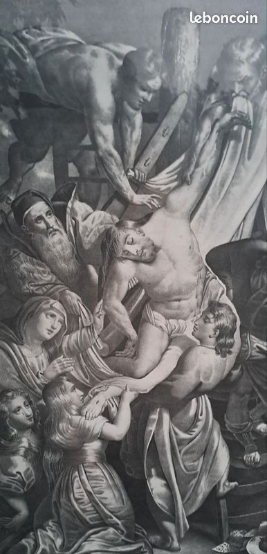 Lithographie "descente croix" de jésus (image 2)