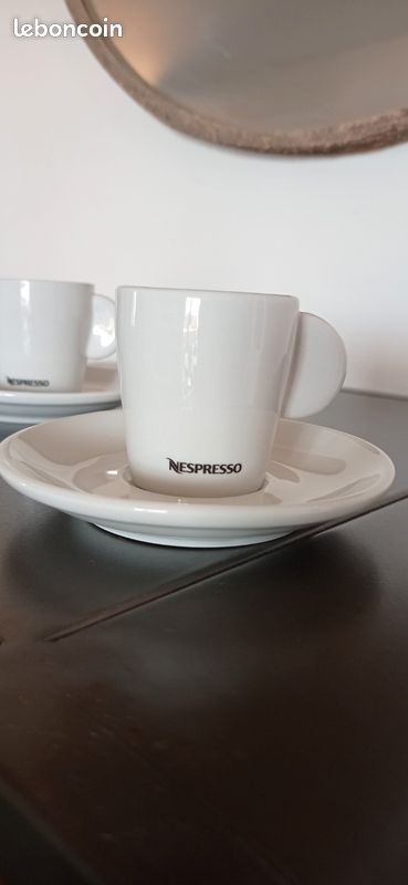 Lot De 2 Tasses à Café Nespresso En Porcelaine – Crème, 80 Ml – Neuves (sans Boîte)