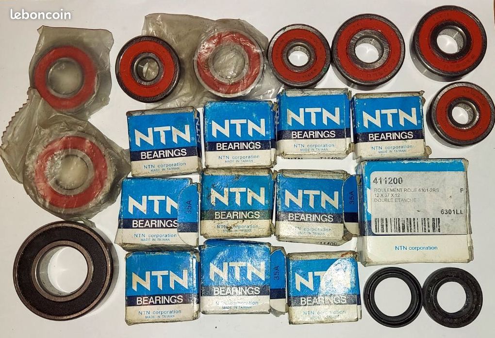 Lot de 20 roulements NTN + 2 joints spi électroportatif , mécanique (image 1)
