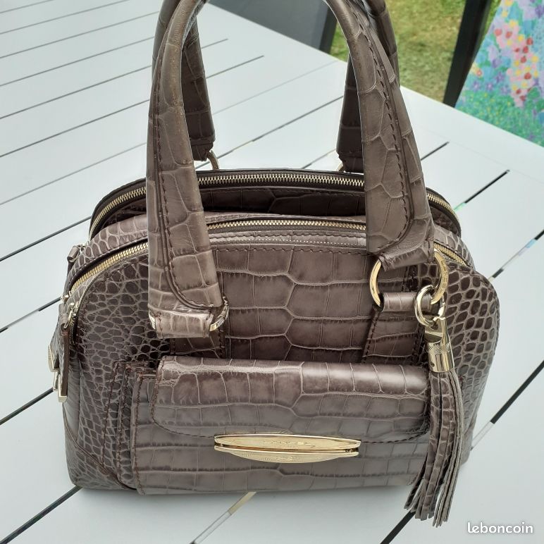 Sac à main LANCEL Adjani crocodile marron Accessoires Bagagerie