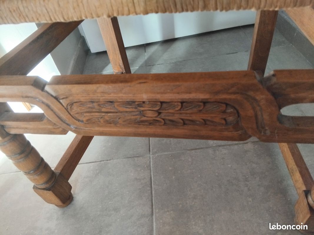 2 chaises/ fauteuils en bois (image 9)