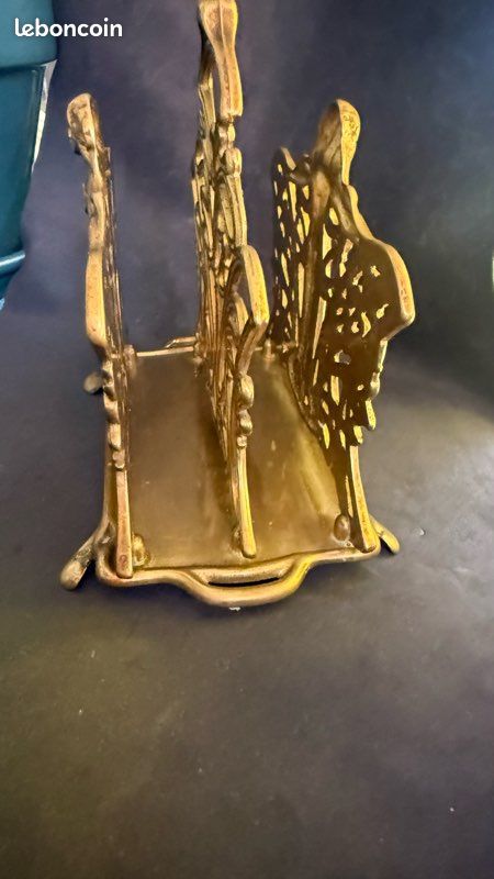 PORTE SERVIETTES de SALLE de BAIN ANCIEN LAITON Chromé OPALINE VINTAGE D Blanc - Vendu
