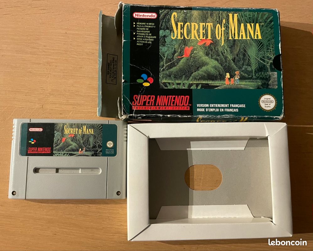 Jeu secret of mana super Nintendo Snes
Avec sa boîte et cale d’origine 
Très bon état (image 2)