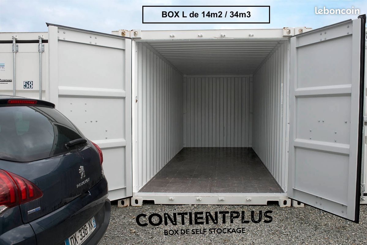 Vannes- Location de Box de stockage individuel : accès sécurisé plain pied 7/7j-24/24h avec votre véhicule · 69 €/mois