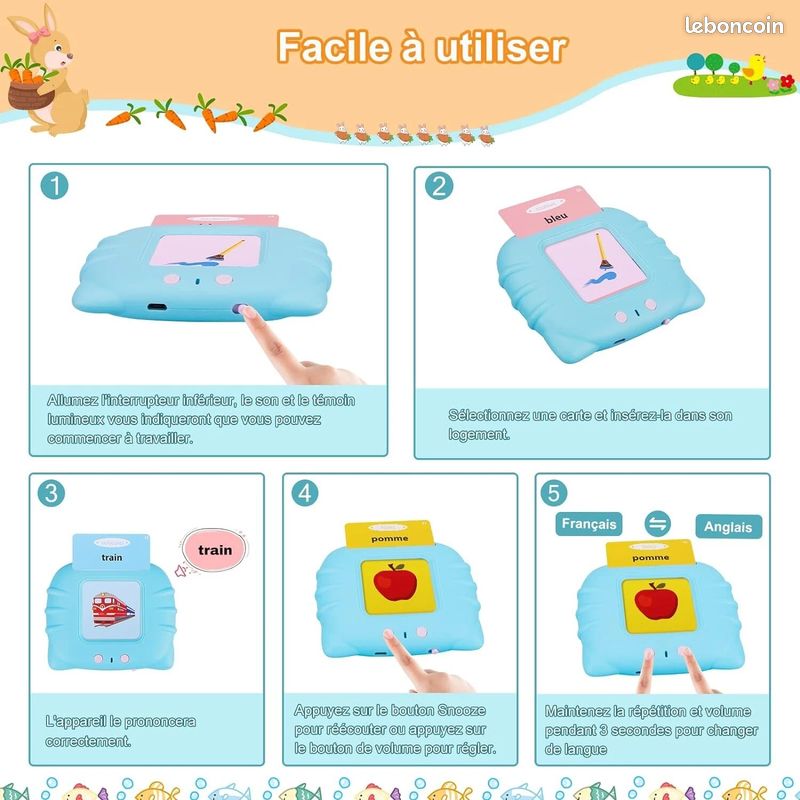 Cartes parlantes apprentissage espagnol enfant 3-8 ans (image 4)