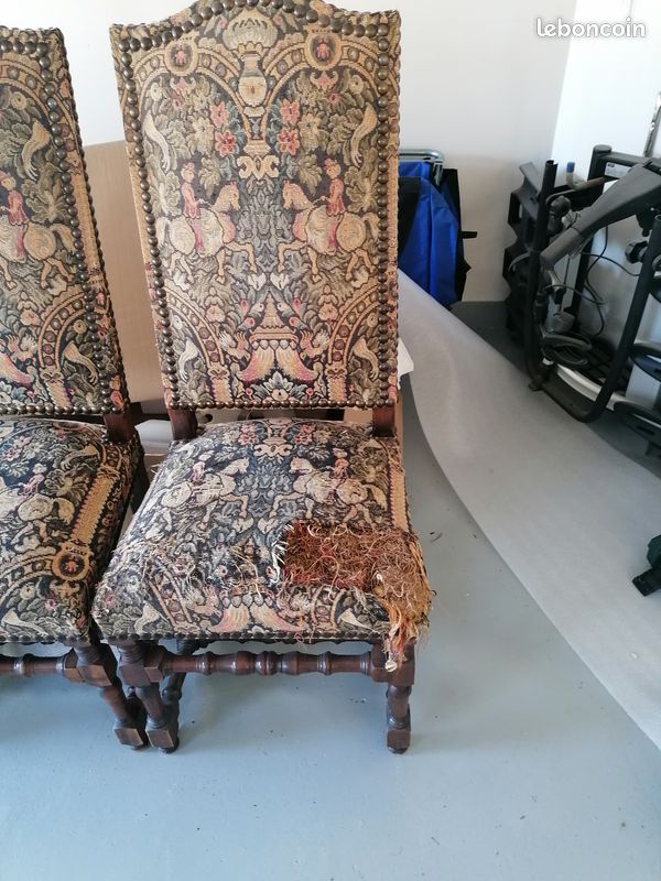 Chaises chêne style louis 13 (image 3)