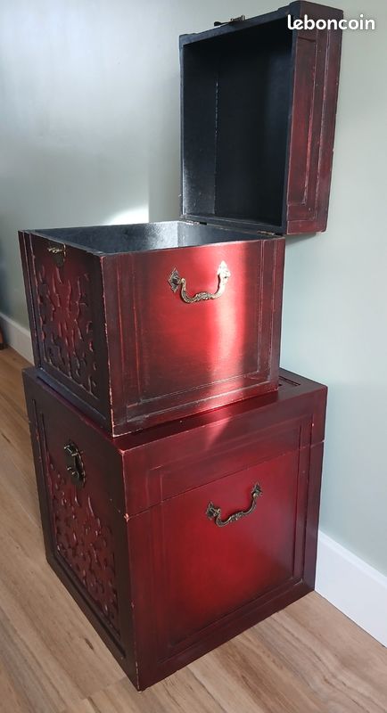 Boîtes de rangement en bois style chinois (image 3)