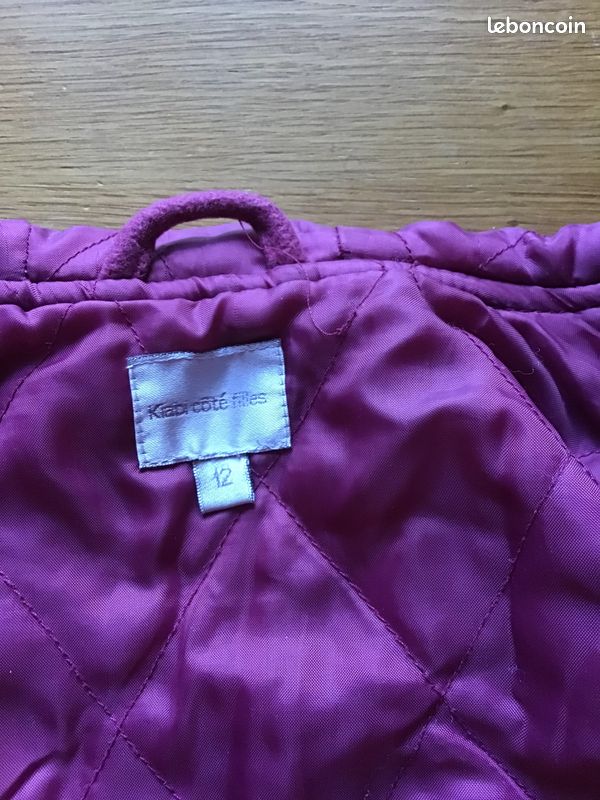 Manteau dufflecoat mauve (image 4)