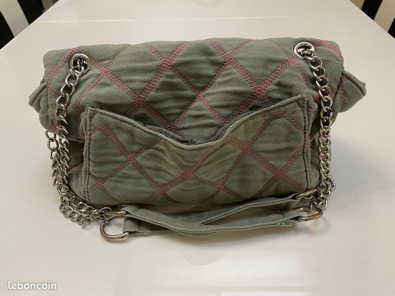 Sac à main en jean vert (image 3)