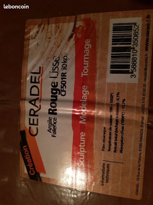 Terre faïence rouge 10kg (image 1)