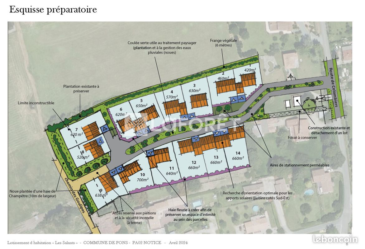 Terrain 550 m² · à Pons · 550 m² · 37 000 €