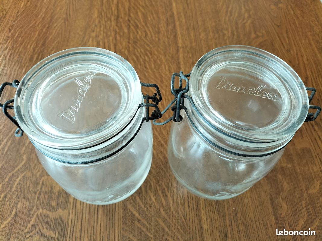 Lot De 2 Bocaux En Verre Familia Weiss / Le Parfait - 1 Litre Chacun