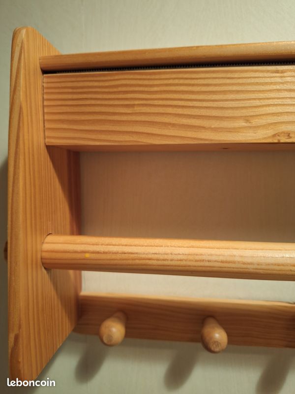 Etagère cuisine bois avec dérouleurs (image 4)