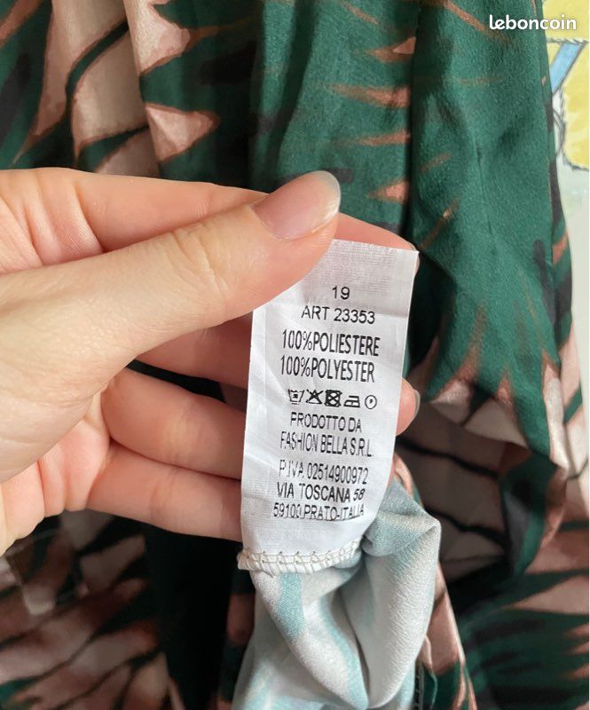 Chemise à manches longues à motifs, taille unique, marque Frankel H (image 4)