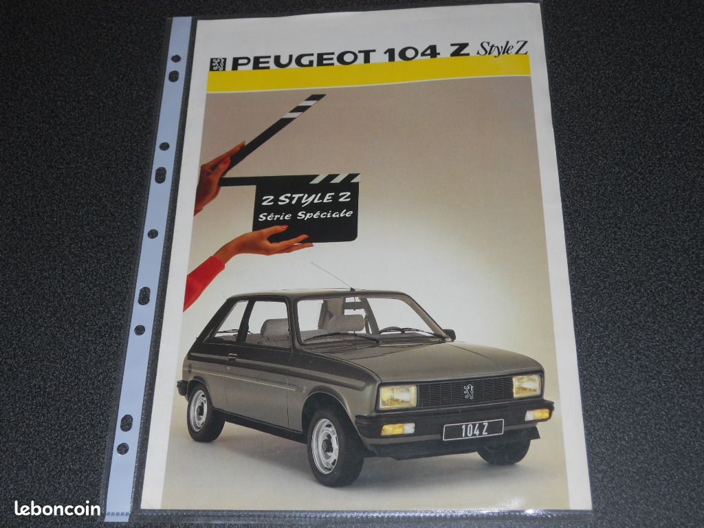 PEUGEOT citadine 104 Z style Z brochures x2 catalogues - éditions 1985 et 1986 (image 2)
