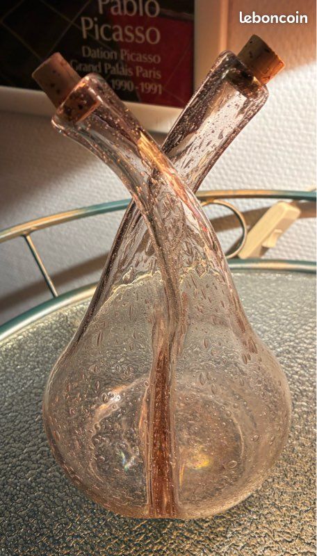 Huilier vinaigrier de la verrerie de Biot vintage (image 1)