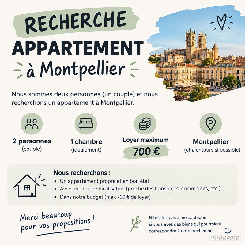 Appartement 2 pièces 30 m² · à Montpellier · 30 m² · 700 €/mois