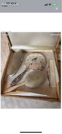 Ancien Coffret Coiffure 3 Pièces - Thème Poisson - Vintage